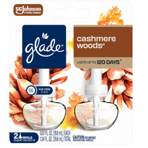 AIR FRESHENER - GLADE OIL - CASHMERE WOODS - 2PK