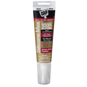CAULKING - DAP SILICONE MAX - KITCHEN & BATH - WHITE
