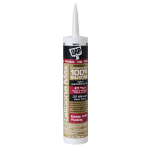 CAULKING - DAP SILICONE MAX - KITCHEN & BATH - WHITE