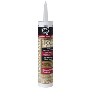 CAULKING - DAP SILICONE MAX - KITCHEN & BATH - CLEAR