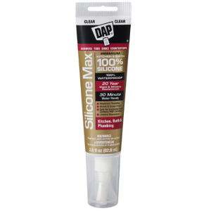 CAULKING - DAP SILICONE MAX - KITCHEN & BATH - CLEAR
