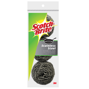 SCRUB PAD STAINLESS 3PK