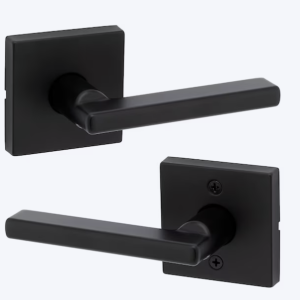 DOOR - KWIKSET - HALIFAX PASSAGE LEVER - BLACK