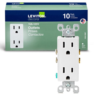 OUTLET - DECORA 15A - WHITE - 10PK