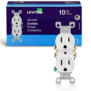 OUTLET - DUPLEX 15A - WHITE - 10PK