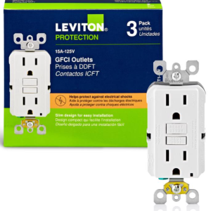 OUTLET - GFCI 15A - WHITE - 3PK