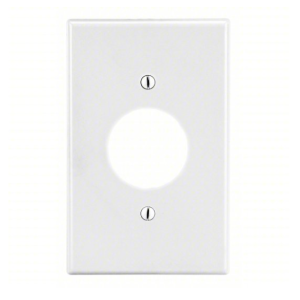 OUTLET - 1G CIRCULAR WALL PLATE - WHITE