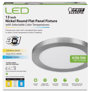 FIXTURE - LED ROUND - 13" - SATIN NICKEL