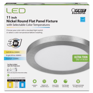 FIXTURE - LED ROUND - 11" - SATIN NICKEL
