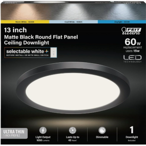 FIXTURE - LED ROUND - 13" - BLACK