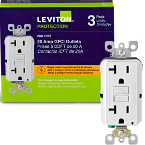 OUTLET - GFCI 20A - WHITE - 3PK