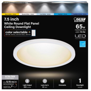 FIXTURE - LED ROUND DOWNLIGHT  - 7.5" - WHITE