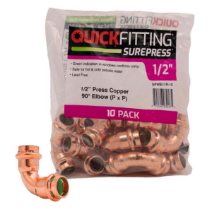 SURE PRESS - 1/2 90D Cu ELBOW PRESS FIT - 10PK