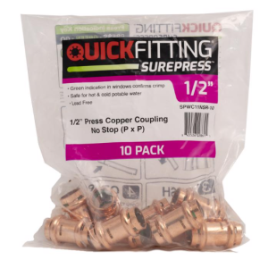 SURE PRESS - 1/2 Cu COUP NO STOP PRESS - 10PK