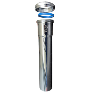SINK DRAIN ASSEMBLY - EXTENSION TUBE W/ NUT - 8" X 1-1/2" - 17GUAGE