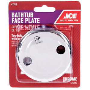 BATH - TUB OVERFLOW PLATE - 2HOLE