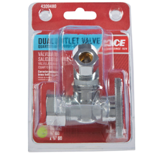 VALVE - DUAL OUTLET -  5/8 X 3/8 X 3/8