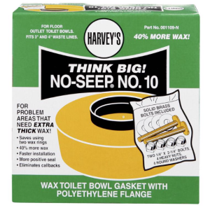 TOILET - WAX RING W/ FLANGE AND BOLTS EXTRA THICK #10