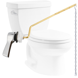 TOILET - FLUSH LEVER - SIDE MOUNT - CHROME HANDLE