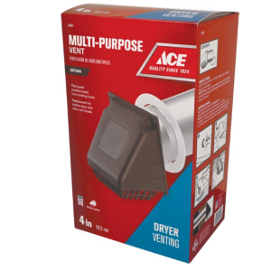 DUCT - VENT HOOD W/ PIPE - 4" X 4" - BROWN