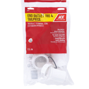 PVC - END OUTLET TEE AND TAILPIECE - 1-1/2 - WHITE