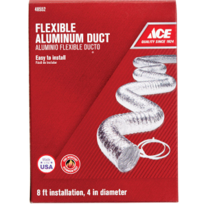 DUCT - 8' X 4" ALUMINUM VENT HOSE W/CLAMPS