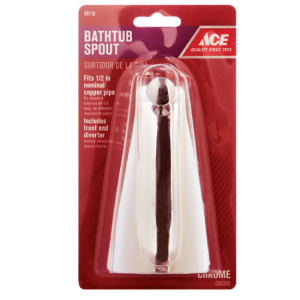 BATH - TUB SPOUT W/ DIVERTER - PUSH ON - CHROME