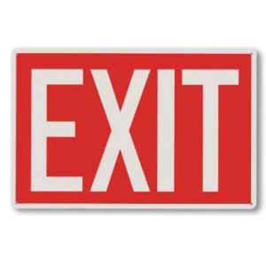 SIGN - EXIT - 12 X 8" ALUMINUM