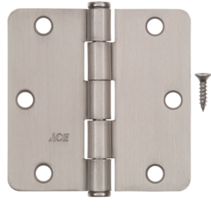 DOOR - HINGE - 1/4R 3-1/2" - 3PK - SATIN NICKEL
