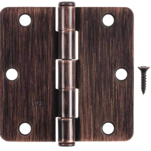 DOOR - HINGE - 1/4R 3-1/2" - 3PK - OIL RUBBED BRONZE
