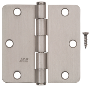 DOOR - HINGE - 1/4R 3-1/2" - 1PK - SATIN NICKEL