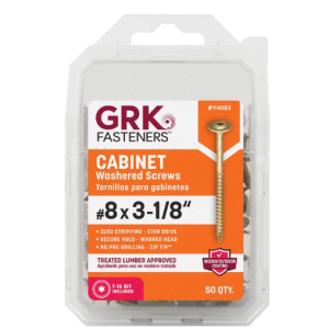 SCREWS - CABINET - #8 X 3-1/8 - 50PK GRK