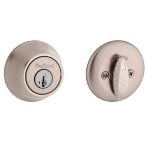 DOOR - KWIKSET - DEADBOLT SINGLE CYLENDAR - SATIN NICKEL