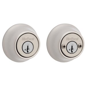 DOOR - KWIKSET - DEADBOLT DOUBLE CYLENDAR - SATIN NICKEL