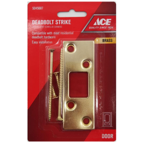 DOOR - DEADBOLT STRIKE - BRASS