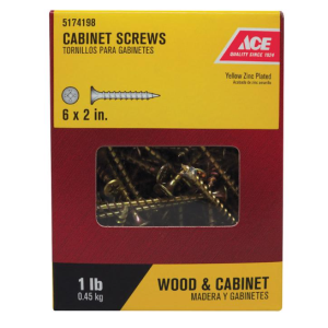 SCREWS - CABINET - #6 X 2" - GOLD - 1LB