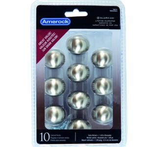 CABINET KNOBS - OVAL - 10PK - SATIN NICKEL