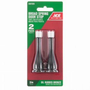 DOOR STOP - SPRING - 3" - 2PK - OIL RUBBED BRONZE