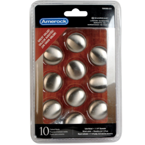 CABINET KNOBS - ROUND - 10PK - SATIN NICKEL