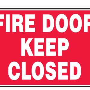 SIGN - FIRE DOOR KEEP CLOSED DECAL