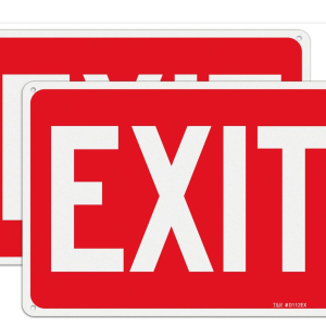 SIGN - EXIT - 10 X 7" ALUMINUM