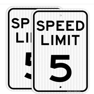SIGN - 5MPH - 2PK 18 X 12