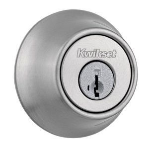 DOOR - KWIKSET - DEADBOLT SINGLE CYLENDAR - SATIN NICKEL