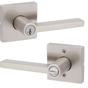 DOOR - KWIKSET - HALIFAX ENTRY LEVER - SATIN NICKEL