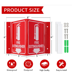 SIGN - FIRE EXTINGUISHER "V" - 8 X 6