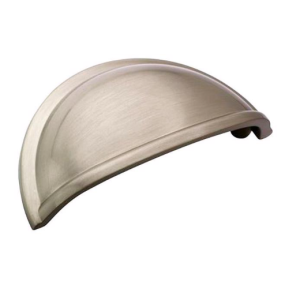 CABINET PULL CUP - 3" CENTER TO CENTER - SATIN NICKEL