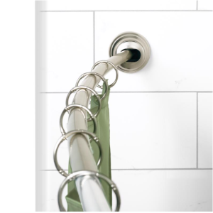 BATH - SHOWER ROD CURVED - NICKEL - 72"