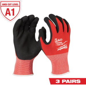 WORK GLOVES - MILWAUKEE - 3pk - CUT LVL 1