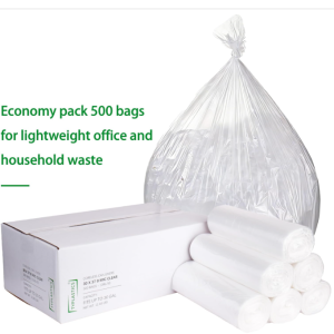 TRASH BAGS - 20-30 GAL - CLEAR - 500CT