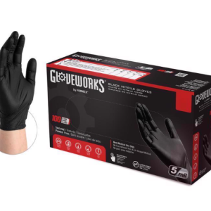 WORK GLOVES - NITRILE - LARGE - 5MIL